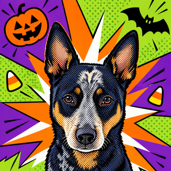 Halloween Pop Art pet portrait example