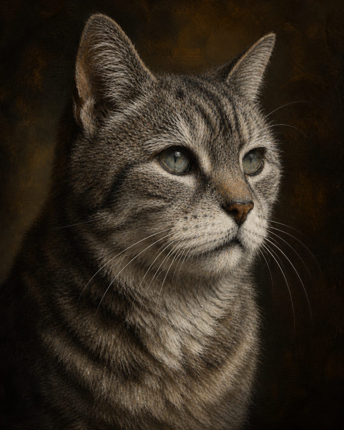 Classical Cat Oil Painting — The foundation. The style that started the tradition. — Pet Pic Portraits