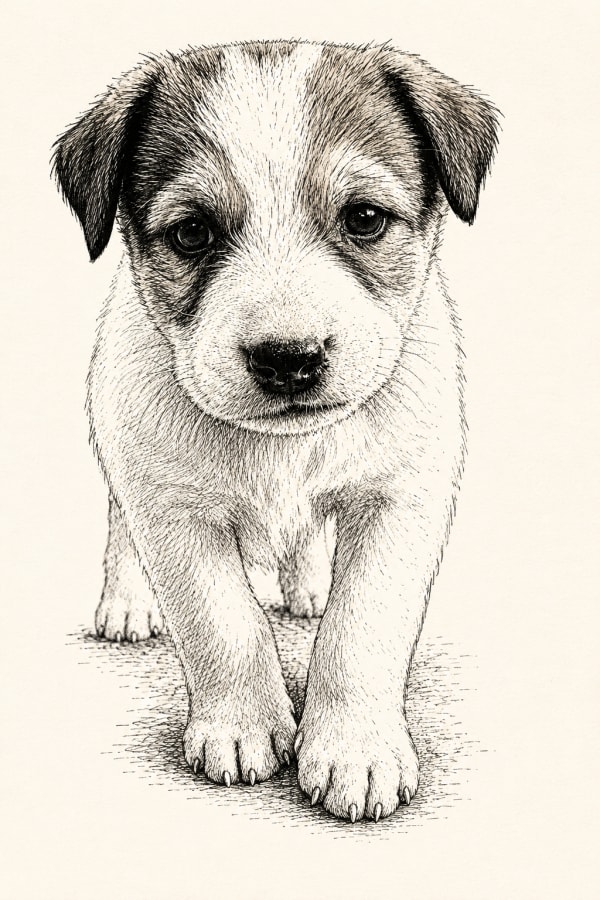 Ink Sketch pet portrait style
