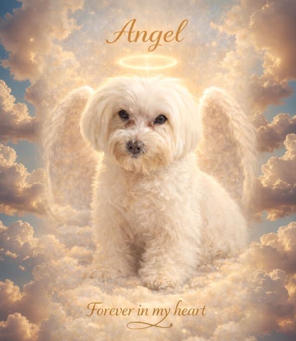 Angel's custom pet portrait from a customer