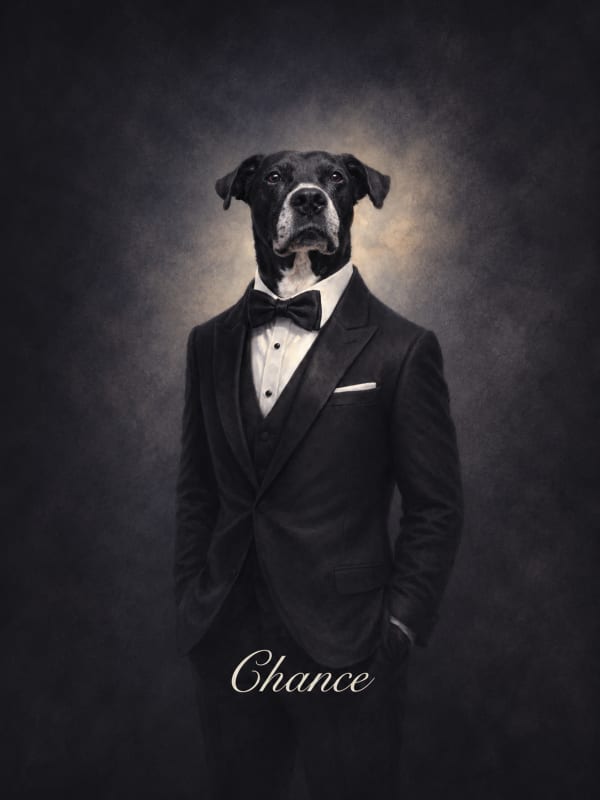 Chance's custom pet portrait from a customer