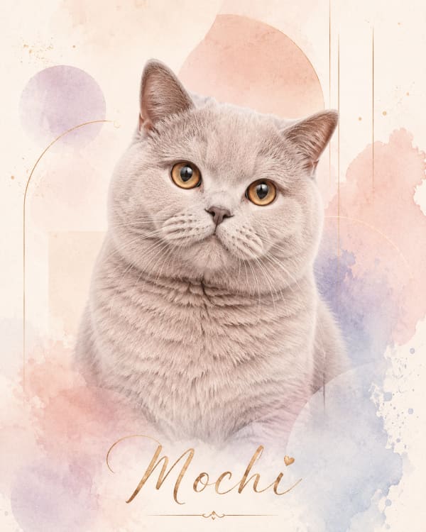 Portrait in Pastels pet portrait style