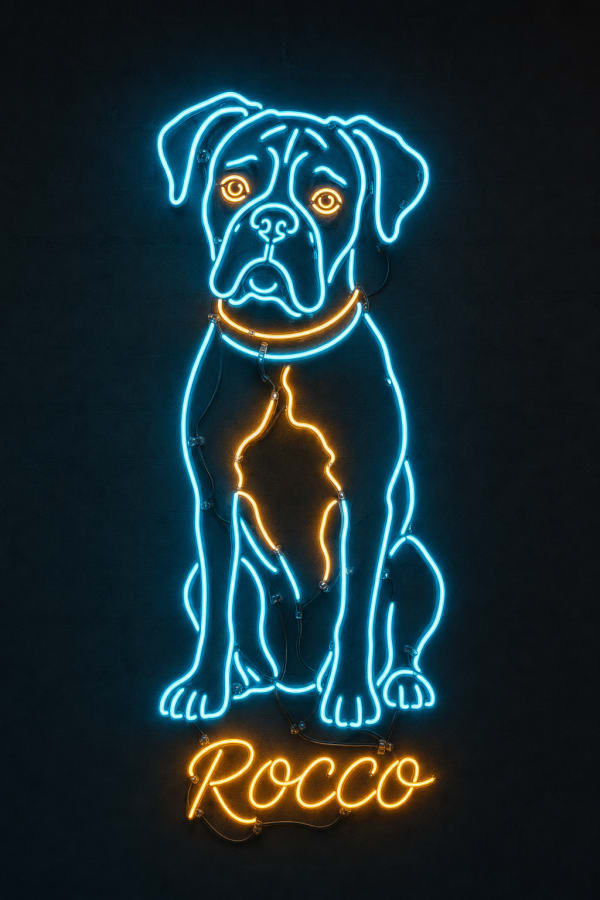 Neon Soul pet portrait style