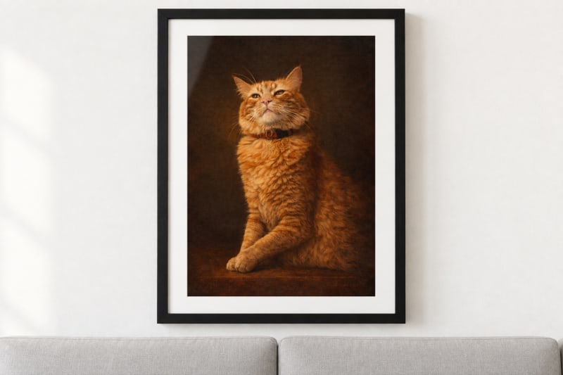 Super-size print, shown as a framed print