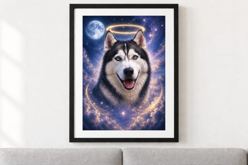 Super-size print, shown as a framed print