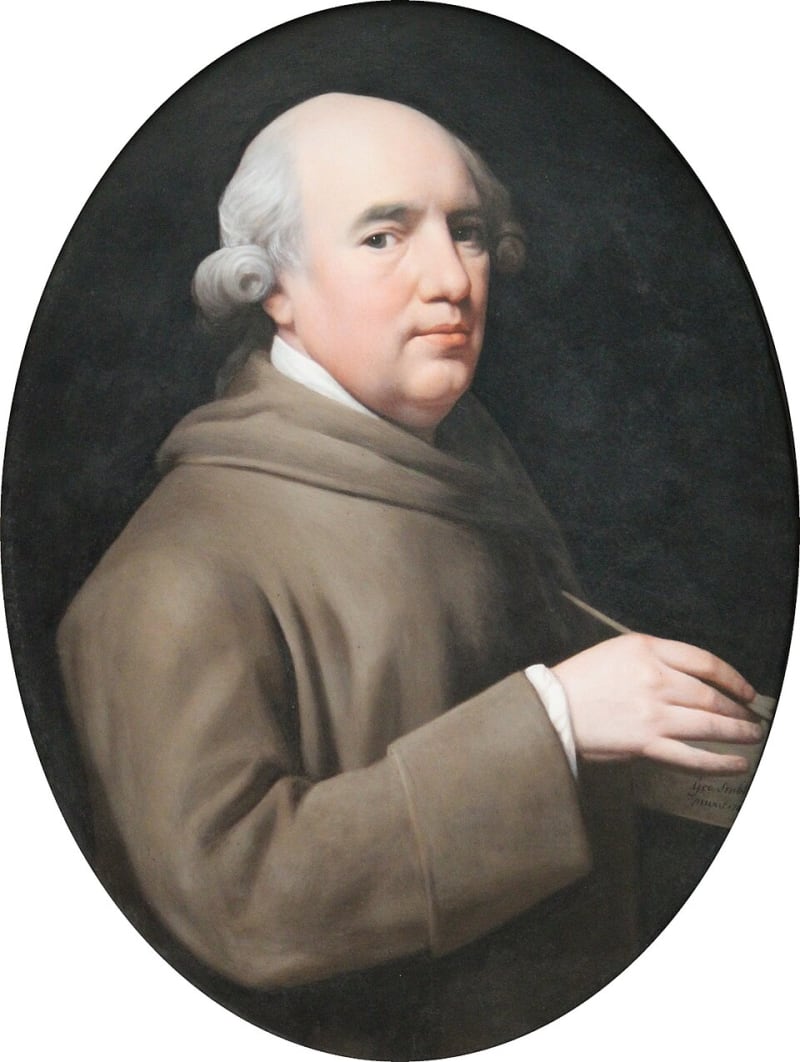 Self-portrait of George Stubbs (1724-1806), the English painter who defined the Old Masters tradition of dog and horse portraiture