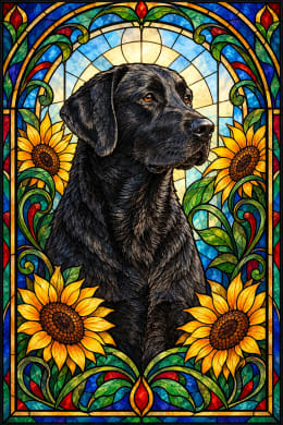 Nova, a custom pet portrait made from the prompt below