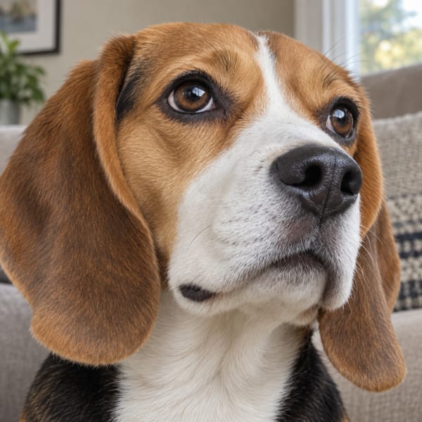 The photo the Abstract pet portrait example was made from