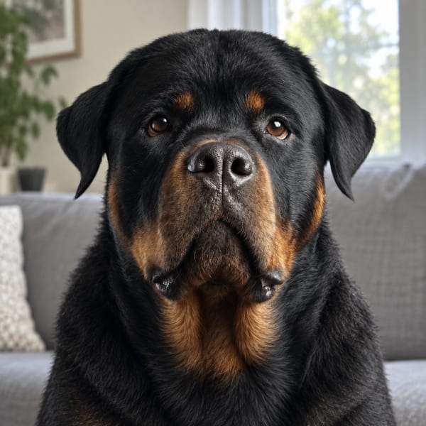 The photo the Inspector Paws pet portrait example was made from