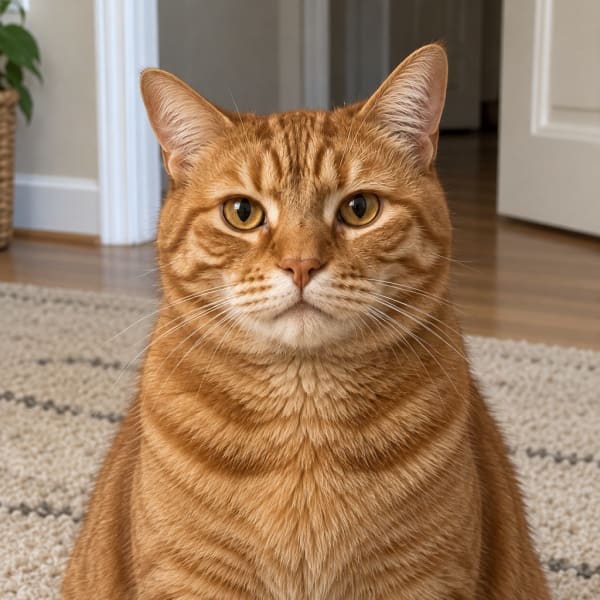 The photo the Royal King pet portrait example was made from