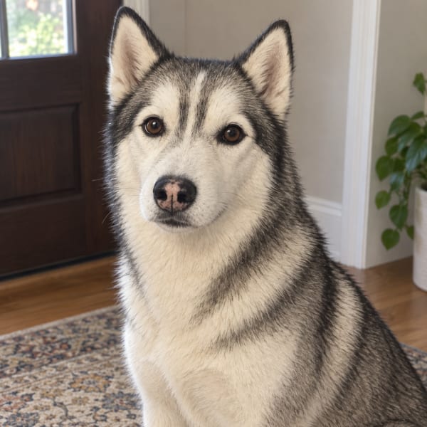 The photo the Ukiyo-e pet portrait example was made from
