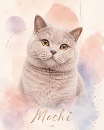 Portrait in Pastels pet portrait style