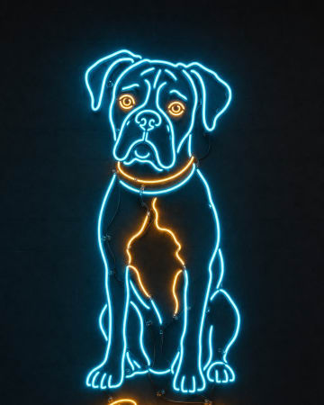 Neon Soul pet portrait style
