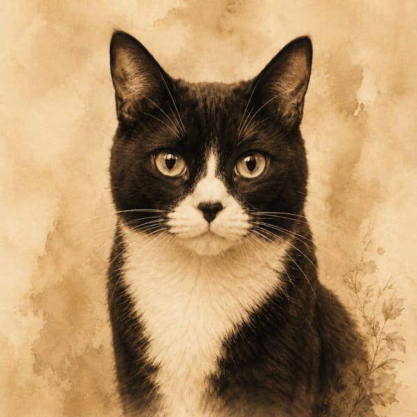 Vintage Sepia pet portrait example
