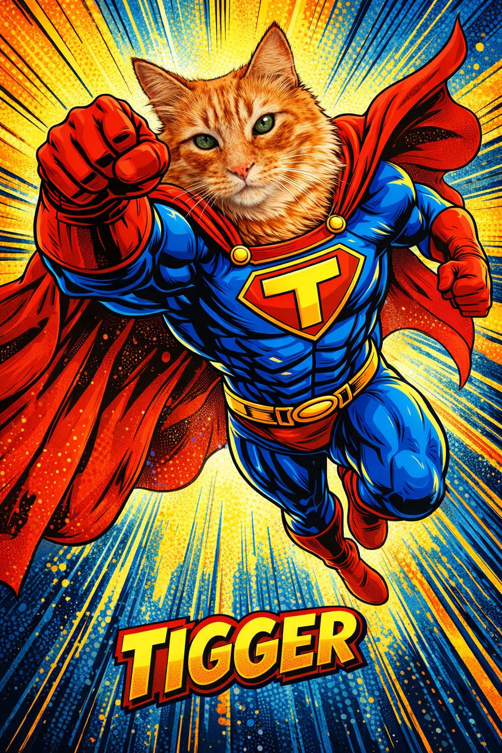 Comic Book pet portrait style