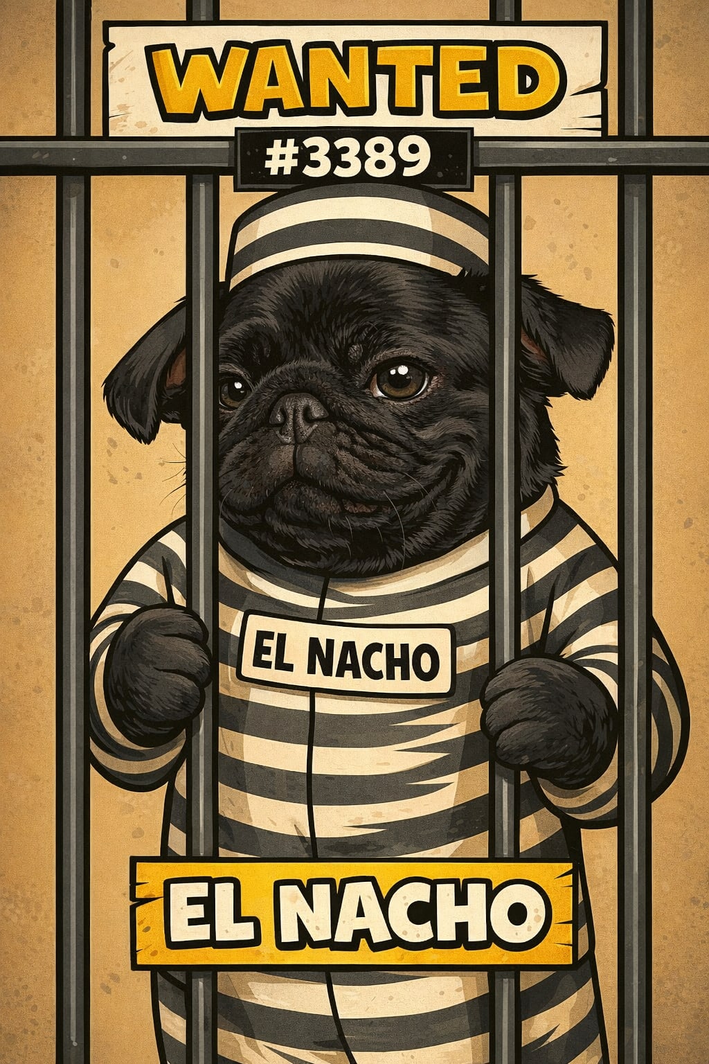 Bandido pet portrait style