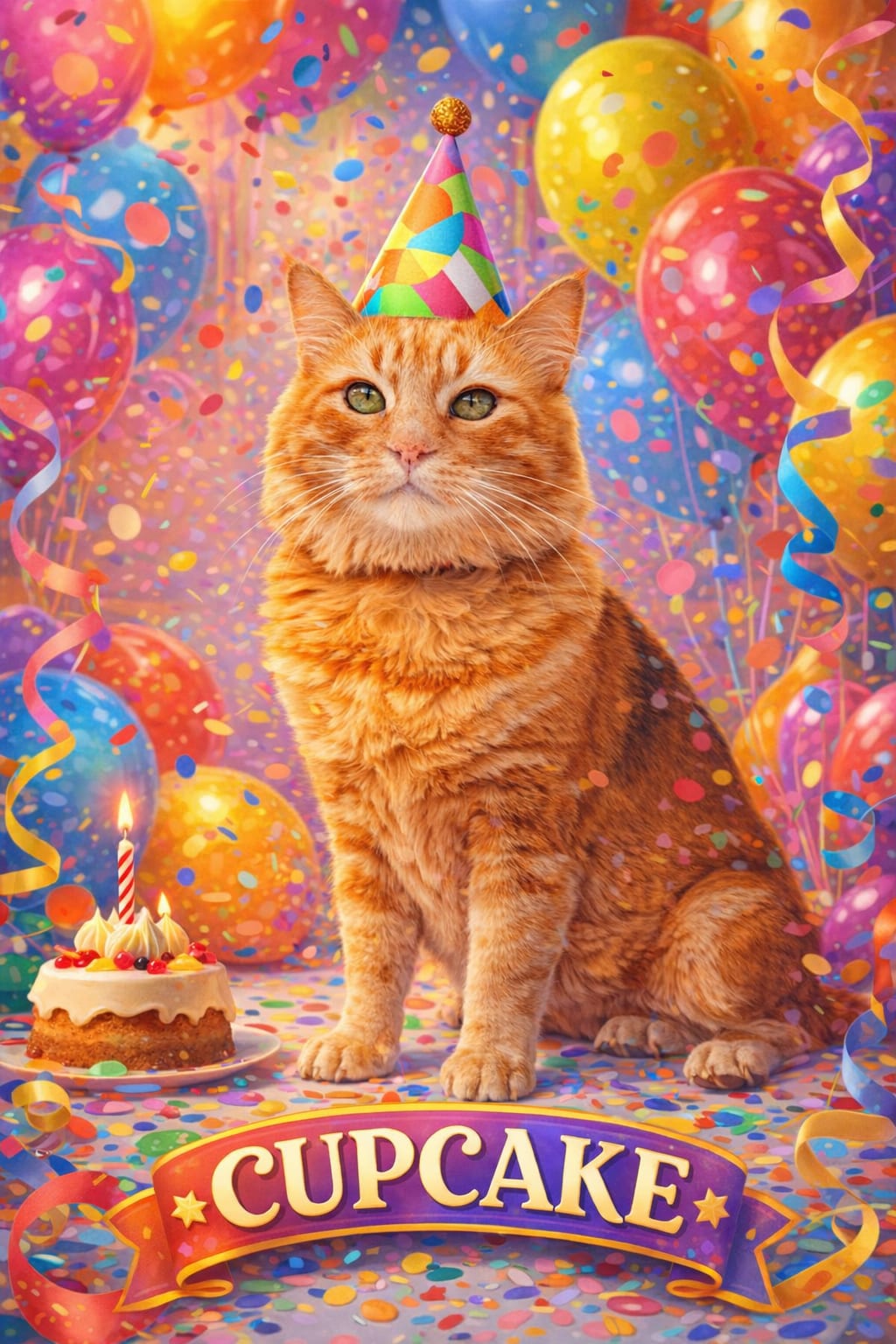 Birthday pet portrait style