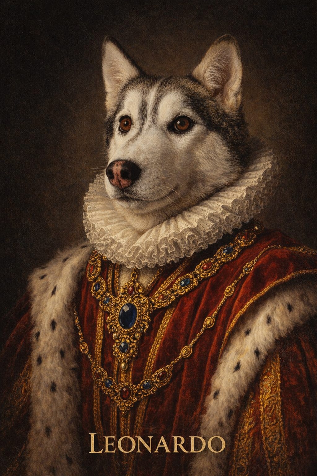 Renaissance Noble pet portrait style