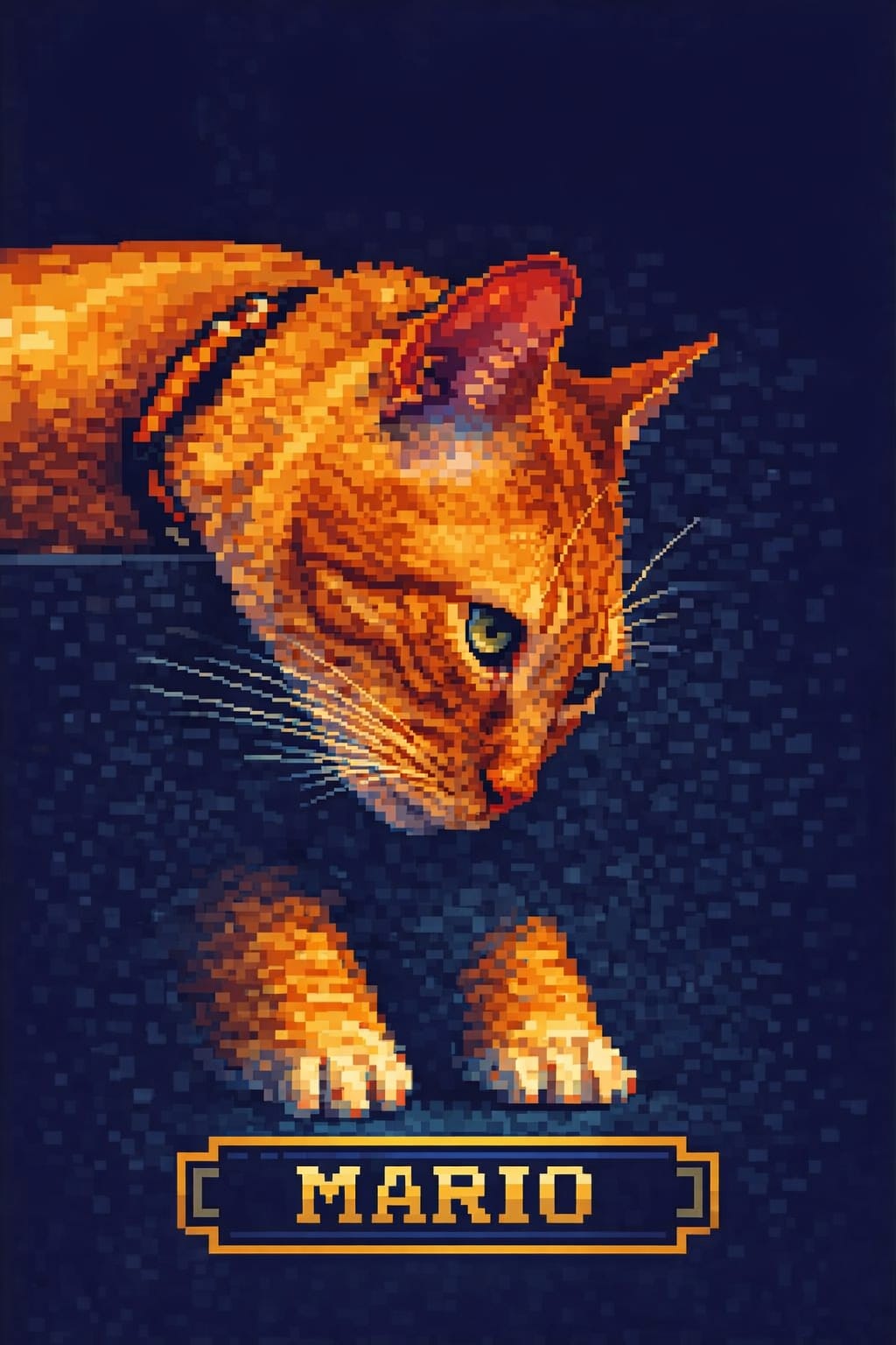 Pixel Art pet portrait style