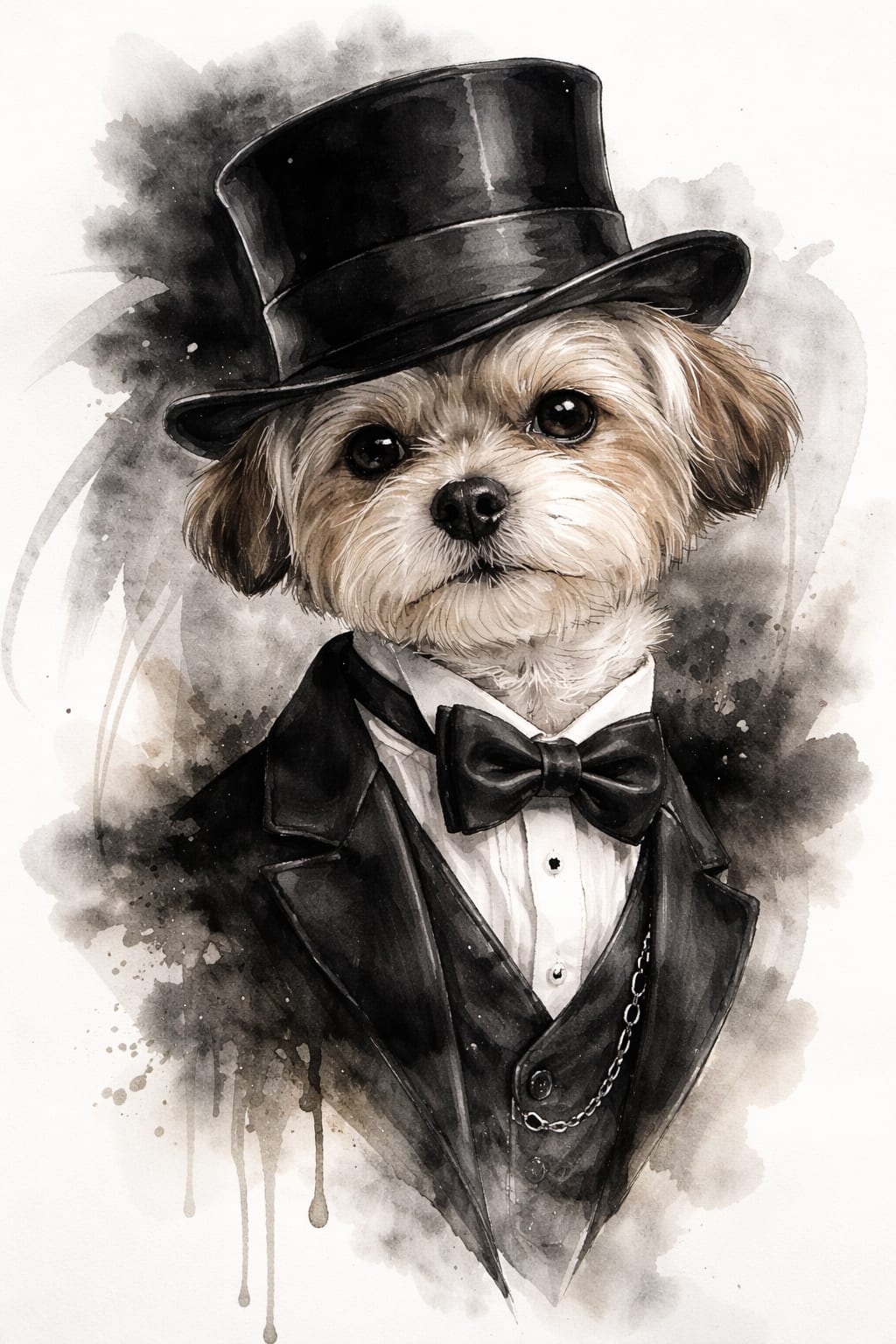 The Gentleman pet portrait style