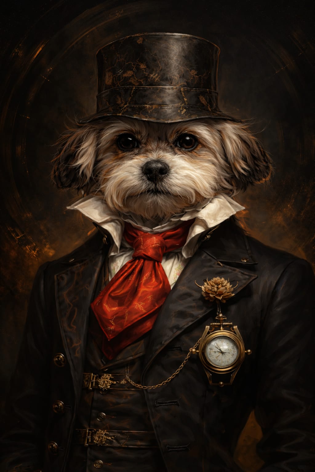 Dapper pet portrait style