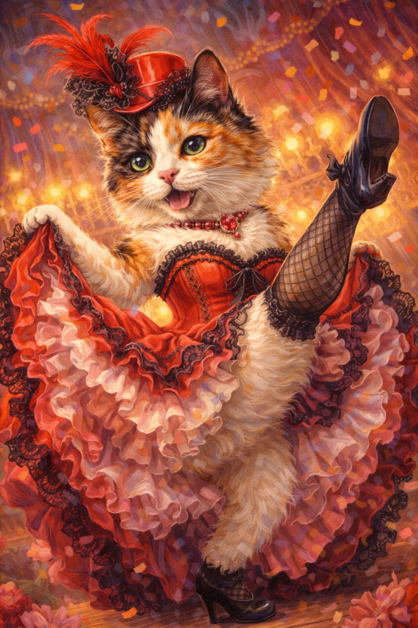 Cabaret pet portrait style