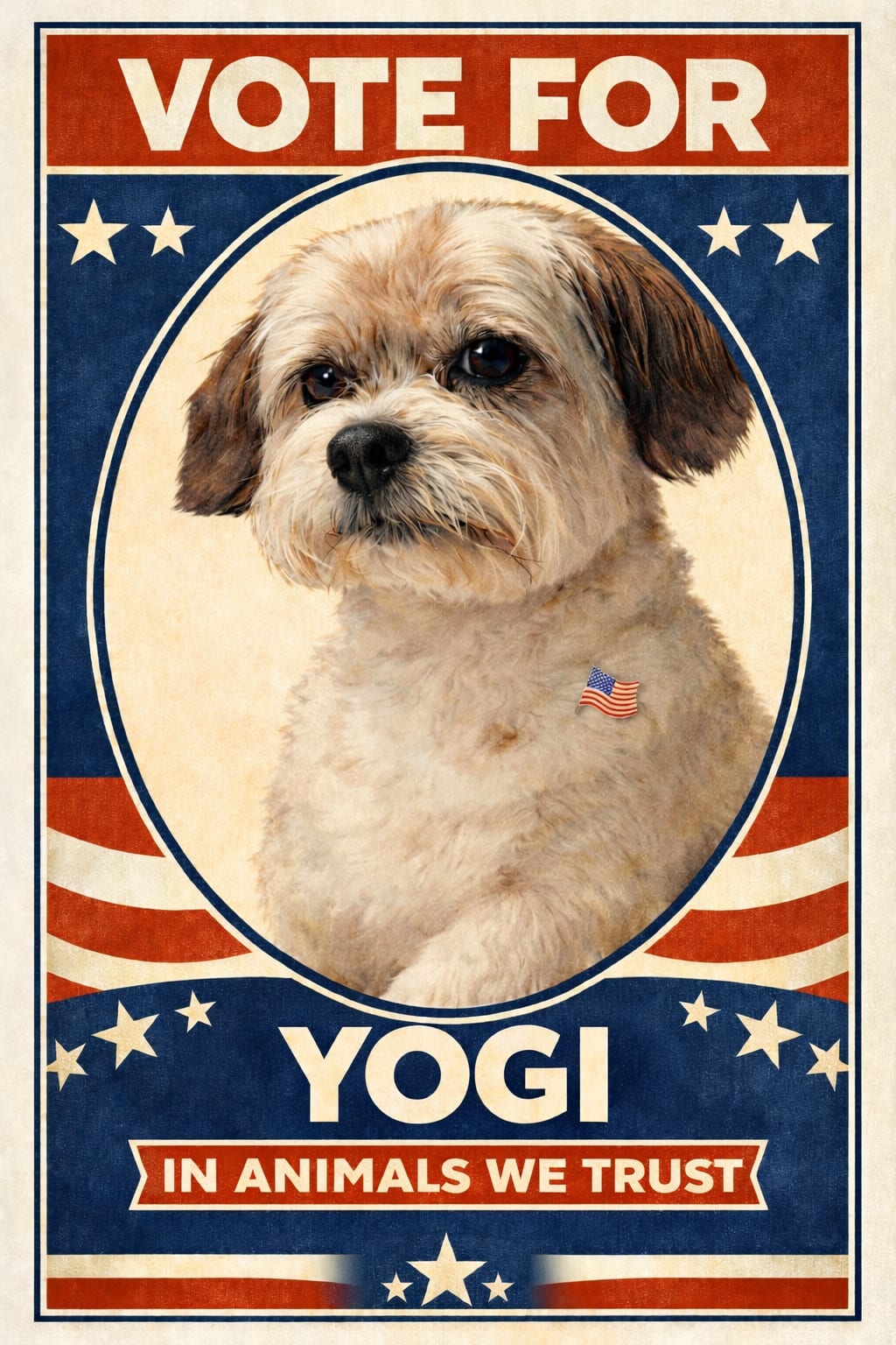 In Animals We Trust pet portrait style