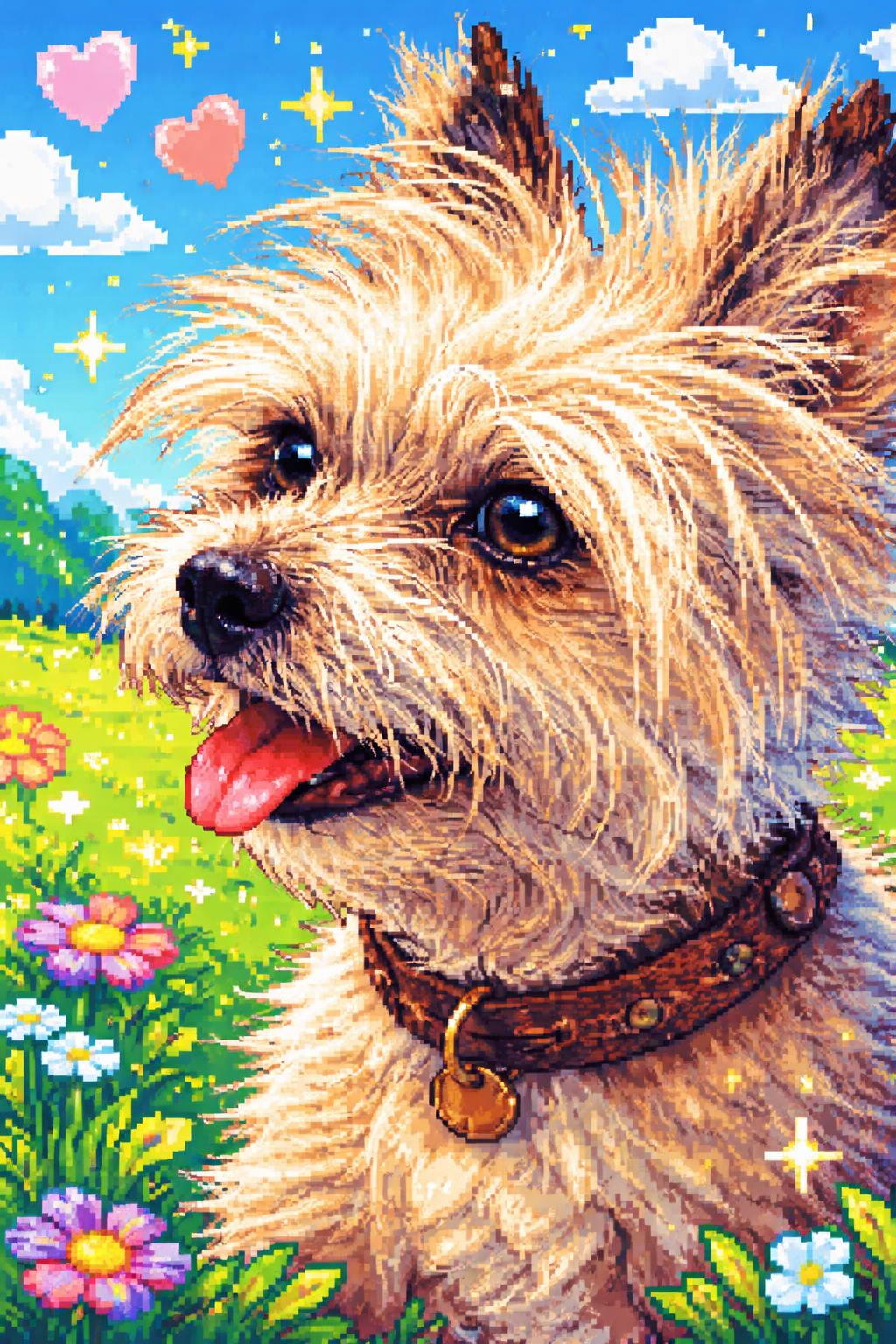 Pixel Garden pet portrait style