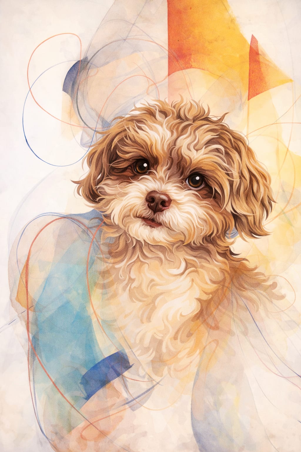 Portrait in Pastels pet portrait style