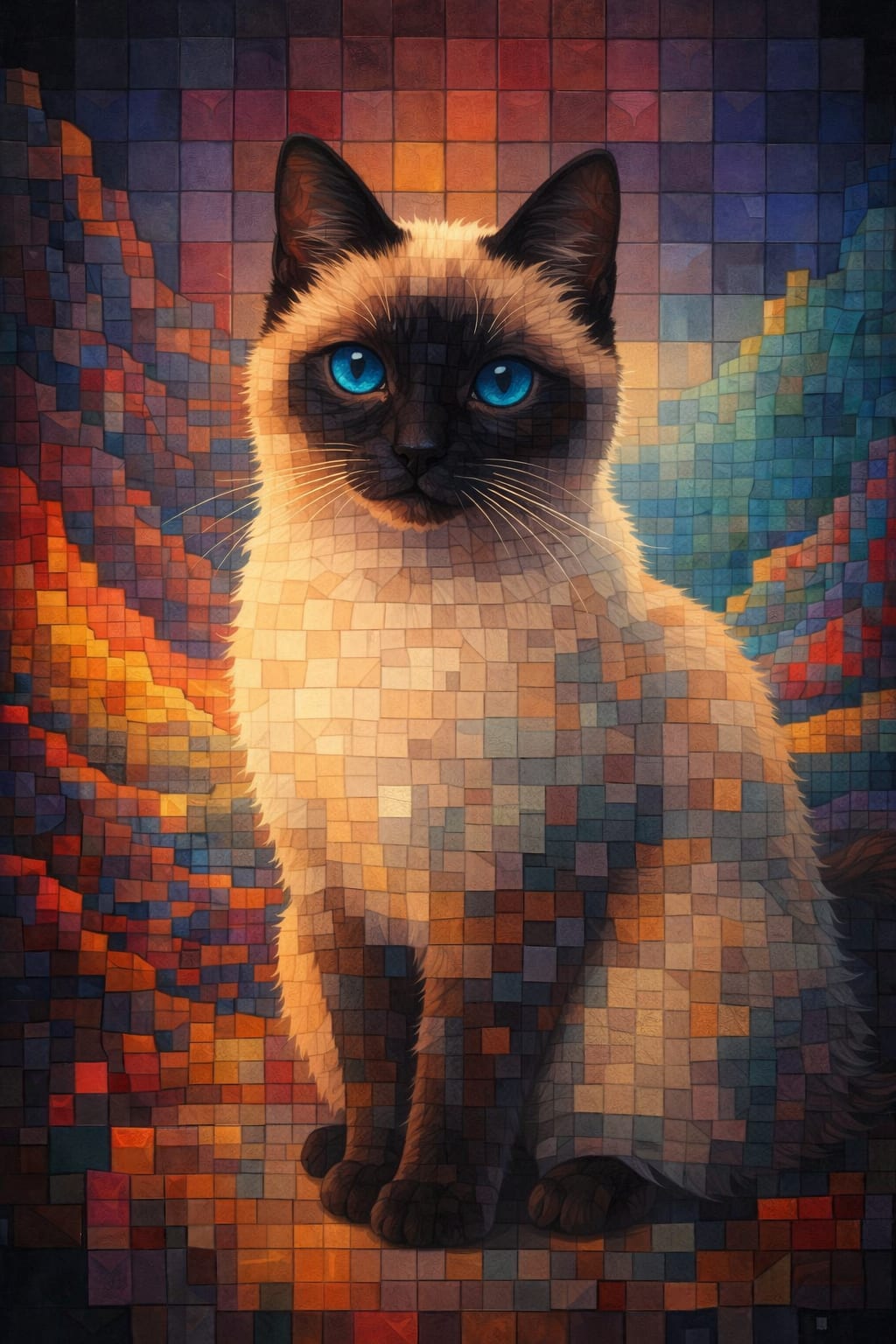 Tessera pet portrait style