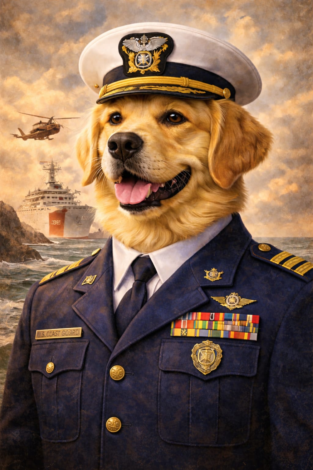 Coast Paw pet portrait style