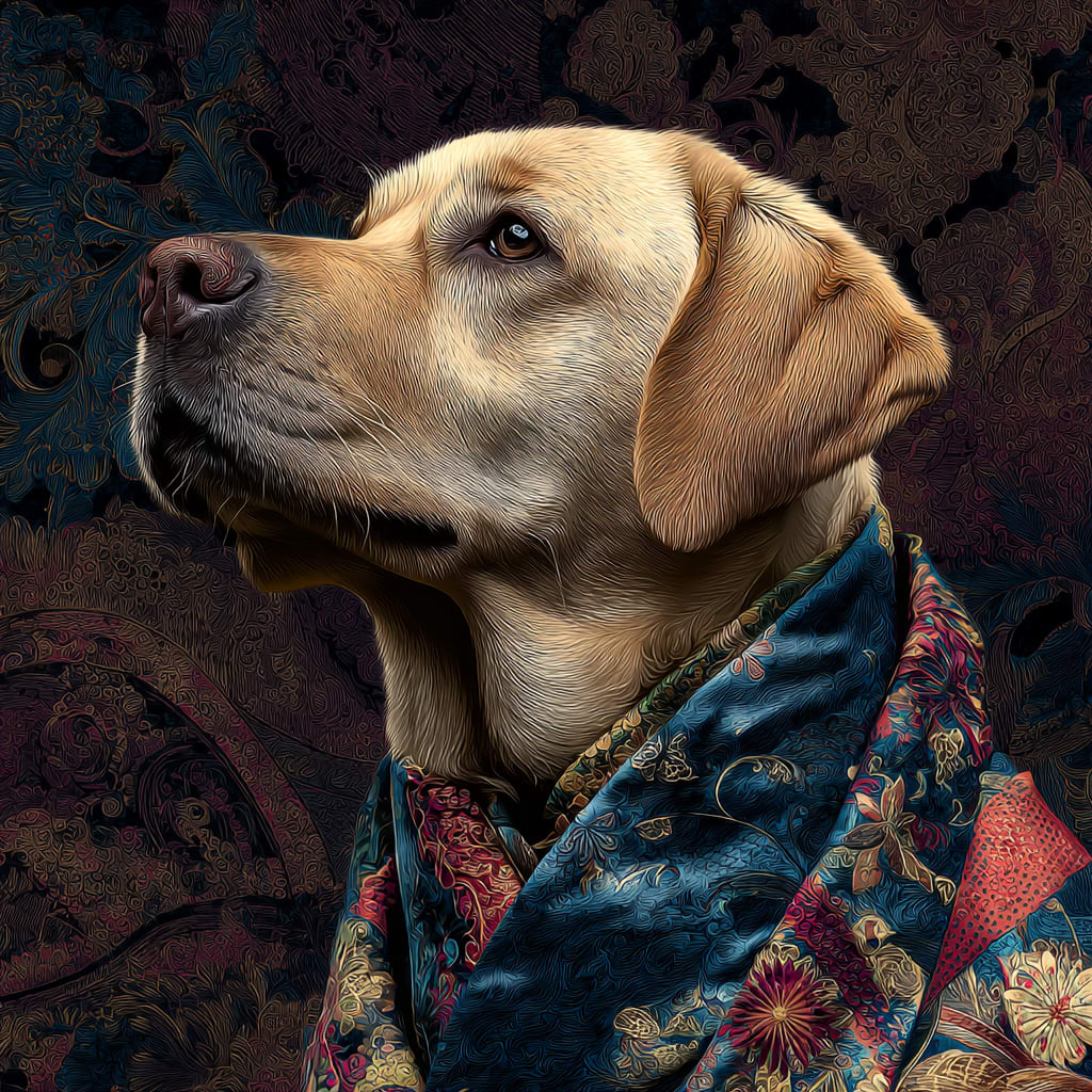 Huey pet portrait style