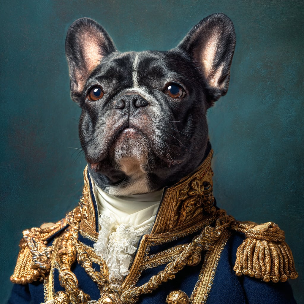 Napolean pet portrait style
