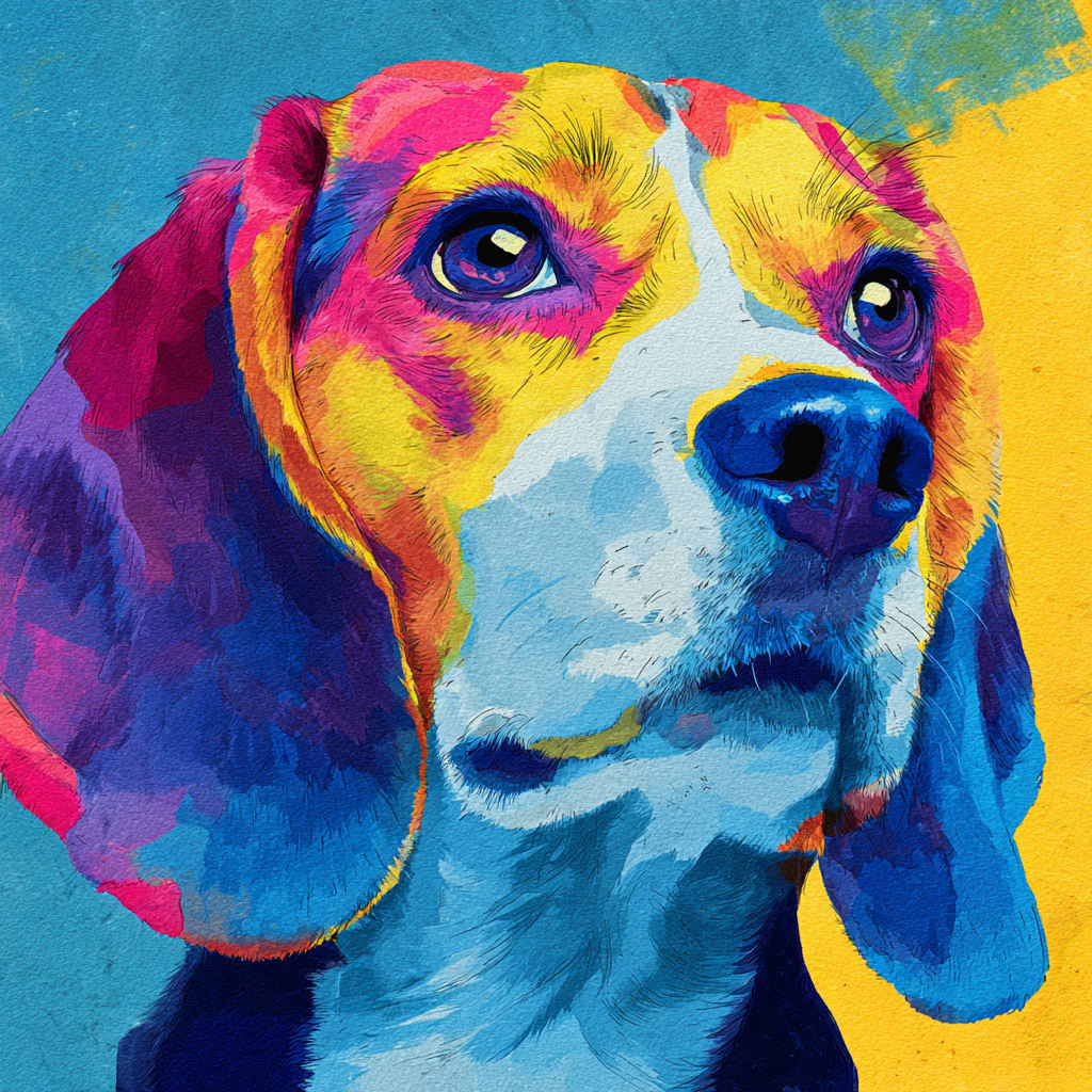 Abstract pet portrait style