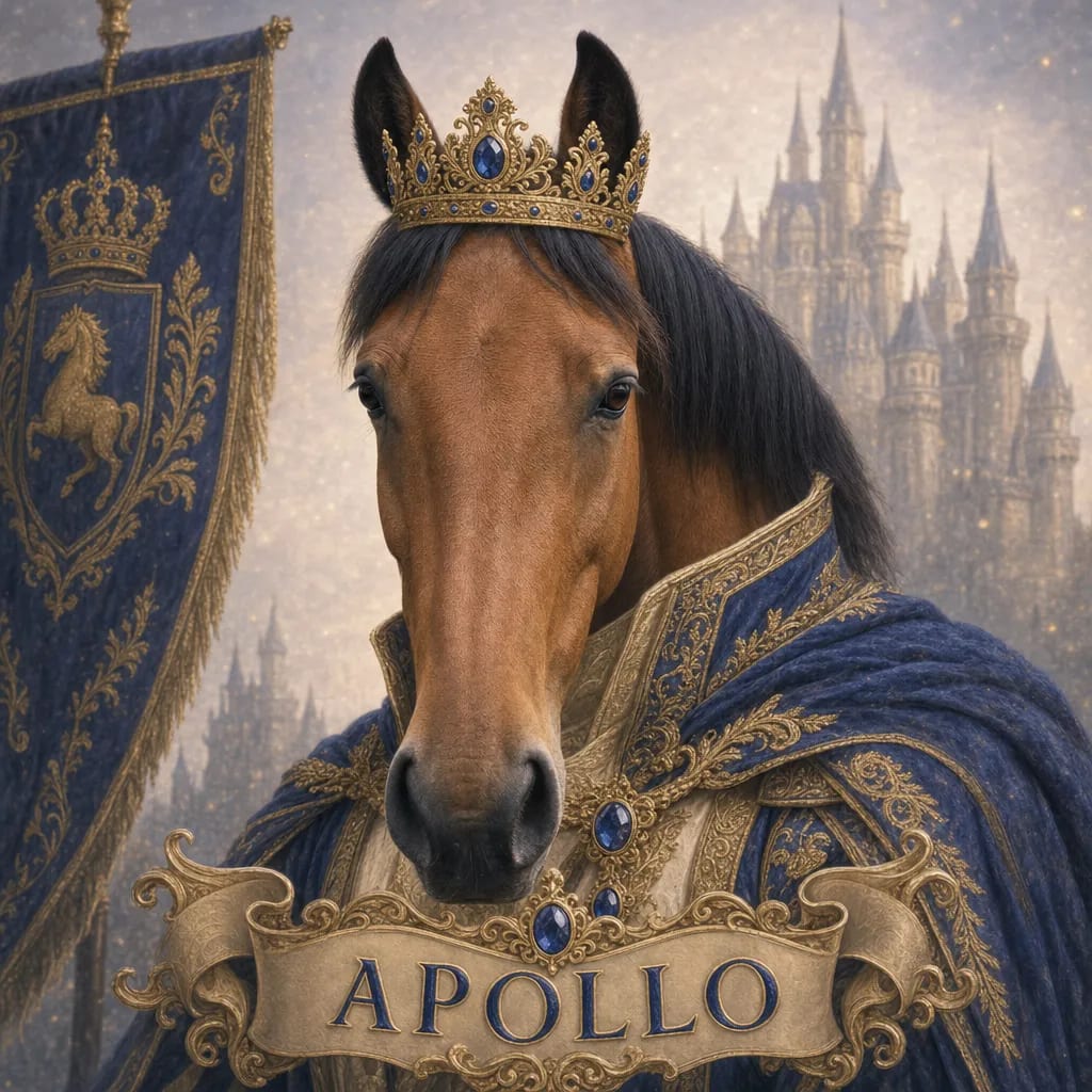 Royal Prince custom dog portrait — transformed from photo
