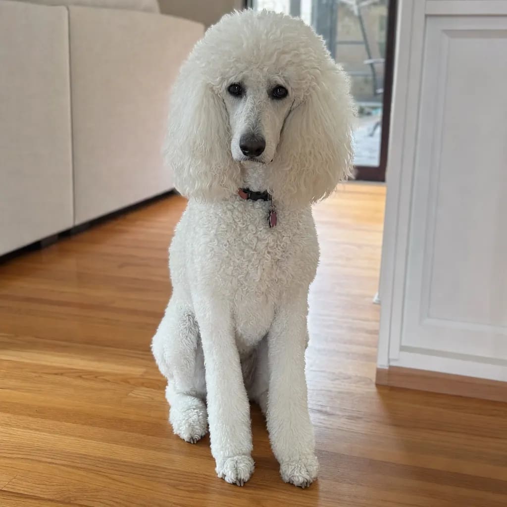 Original dog photo before Royal Prince custom dog portrait transformation