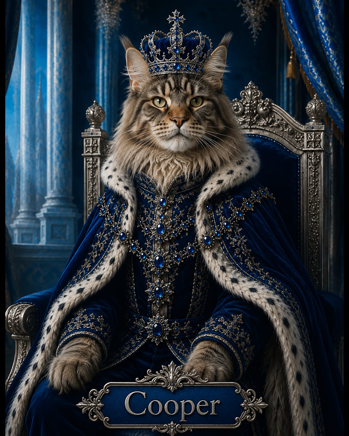 King Sterling pet portrait style — new addition