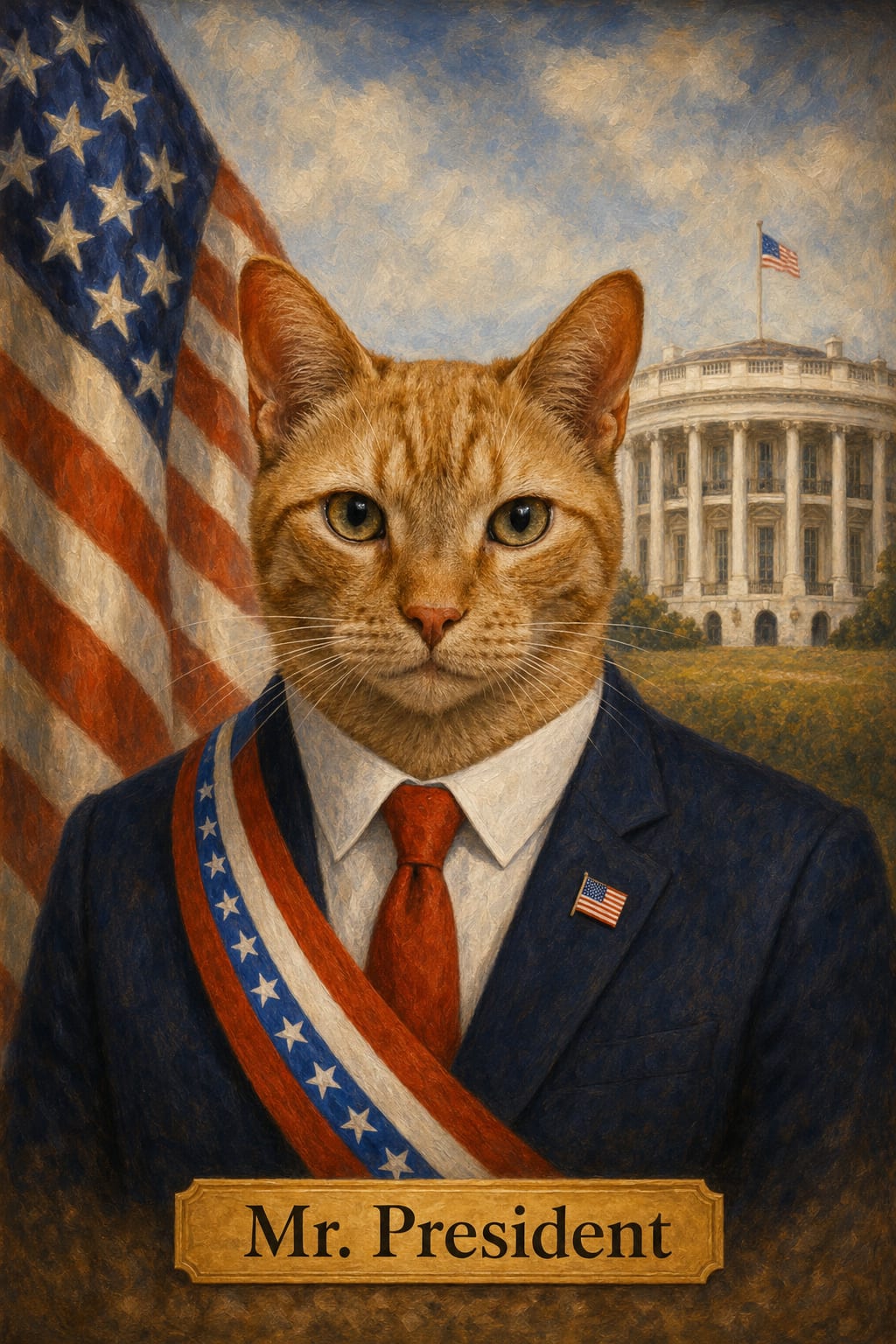 pet in a suit portrait of a dog in navy suit and red tie