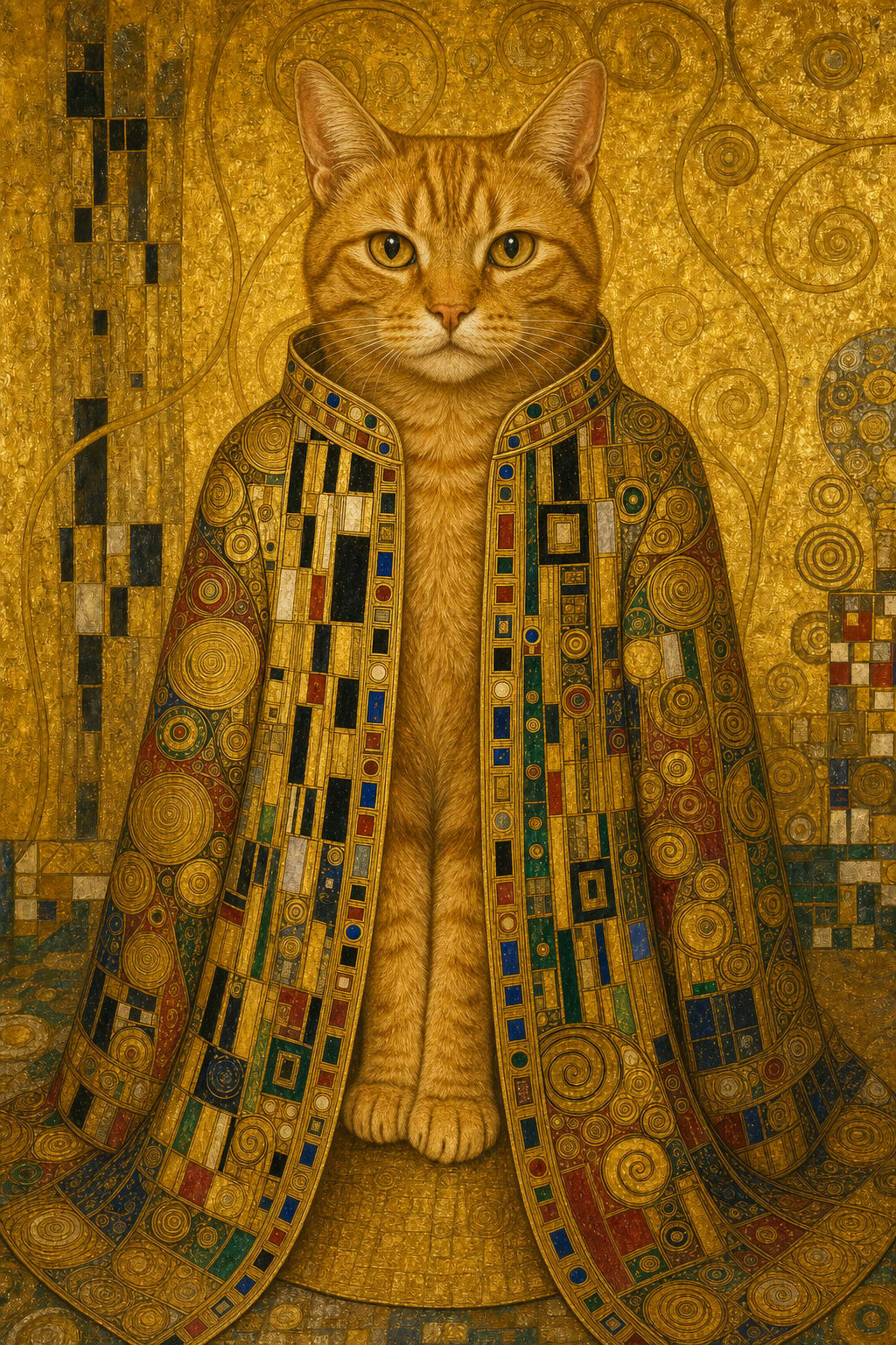 Gilded Gold pet portrait style — new addition