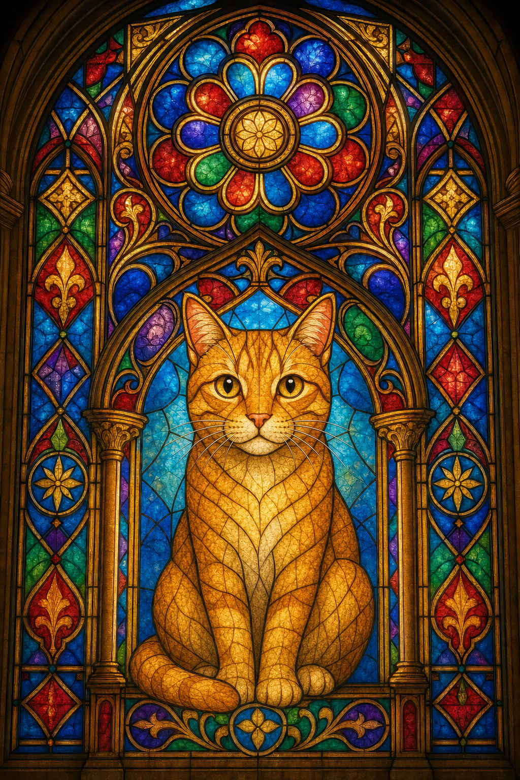 Stained Glass pet portrait style — new addition