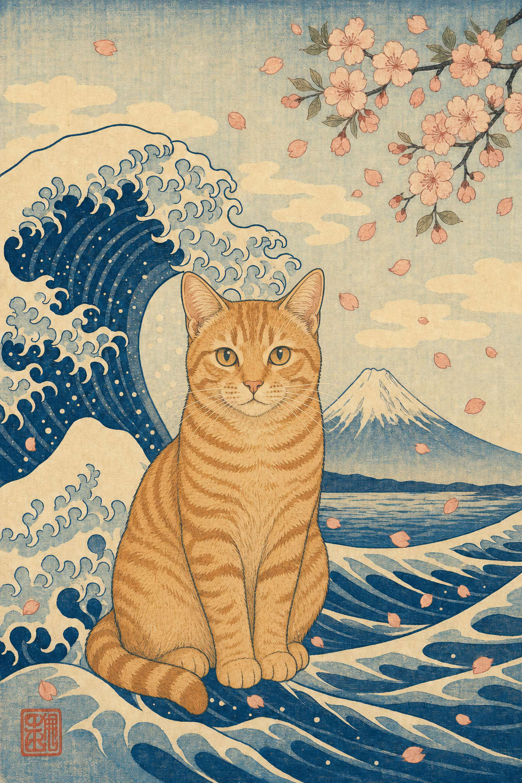 Ukiyo-e pet portrait style — new addition