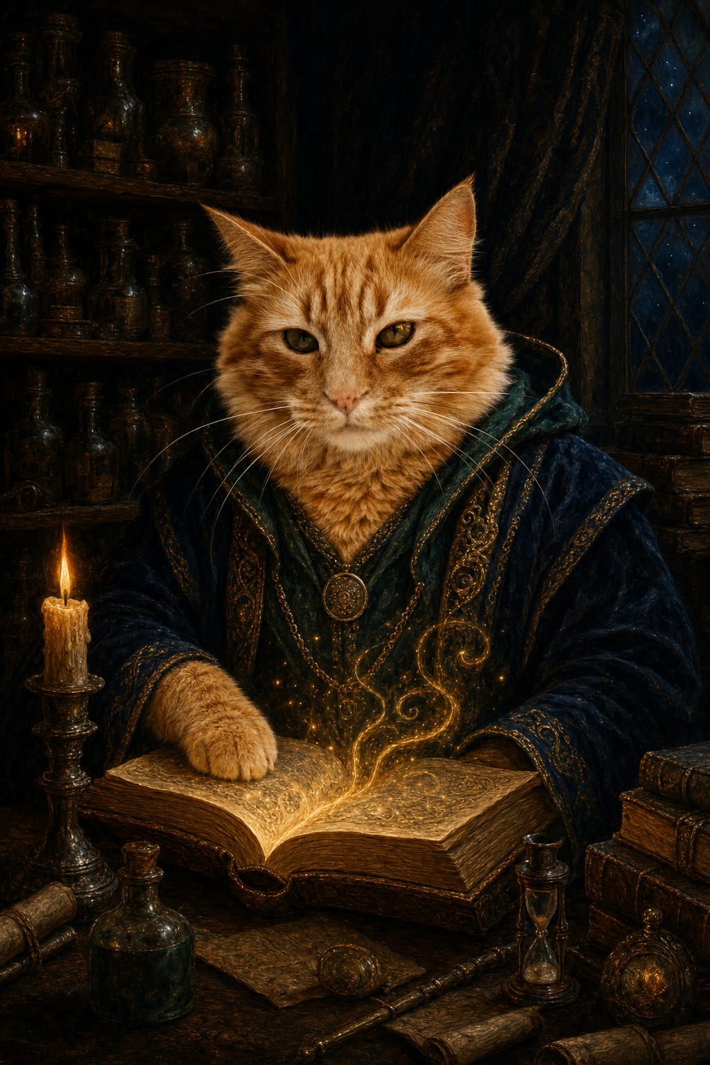 The Archmage pet portrait style