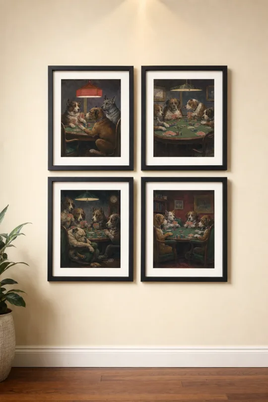 Set of 4 — Famous Poker Quartet — affiliate product photo