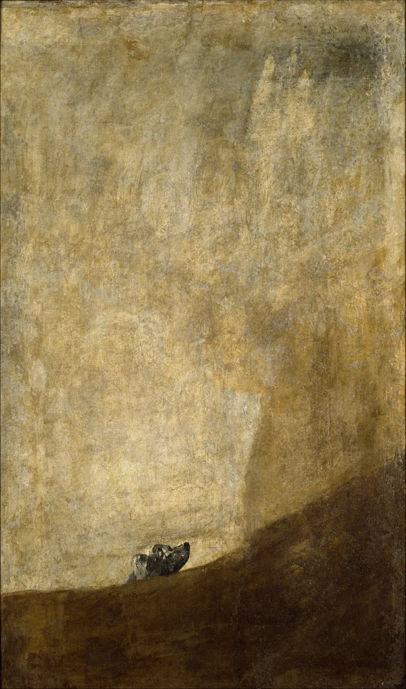Francisco Goya, The Dog (c. 1820–1823). Museo del Prado, Madrid.