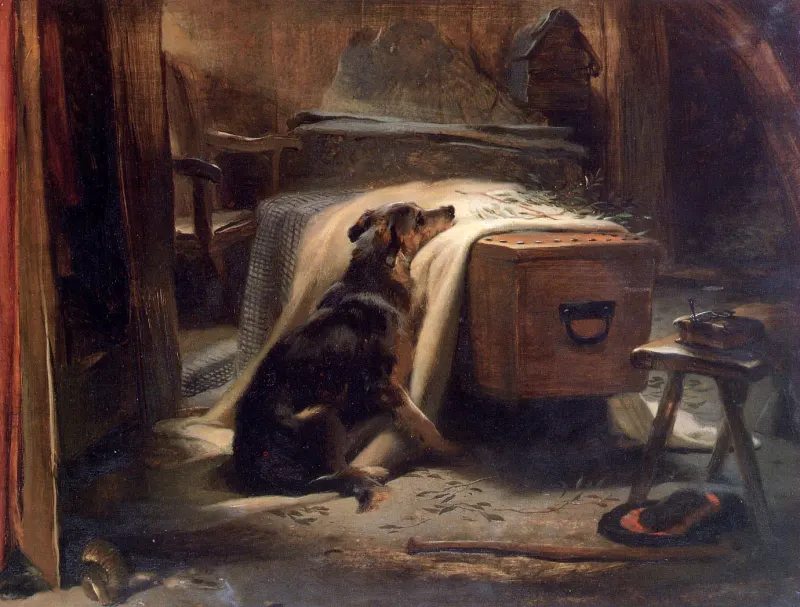 Sir Edwin Landseer, The Old Shepherd's Chief Mourner (1837). Victoria and Albert Museum, London.