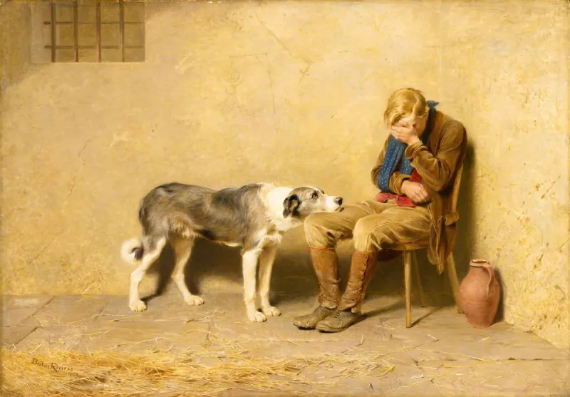 Briton Rivière, Fidelity (1869). Lady Lever Art Gallery, Liverpool.