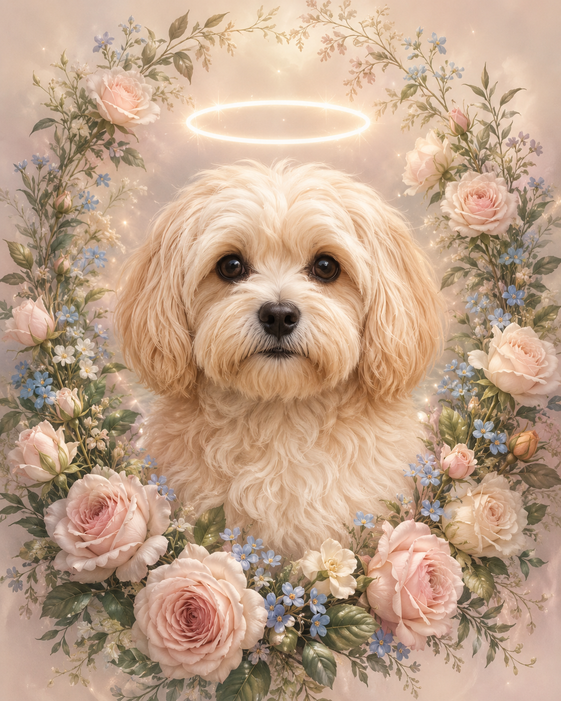 Forever in Bloom pet portrait style