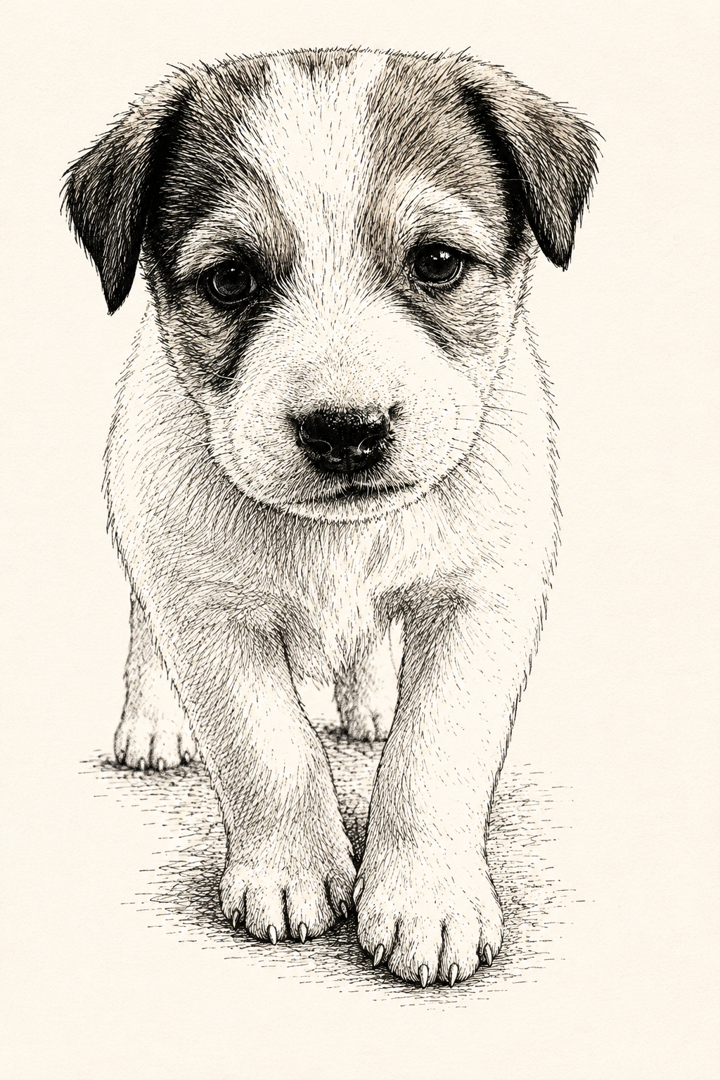 Ink Sketch pet portrait style