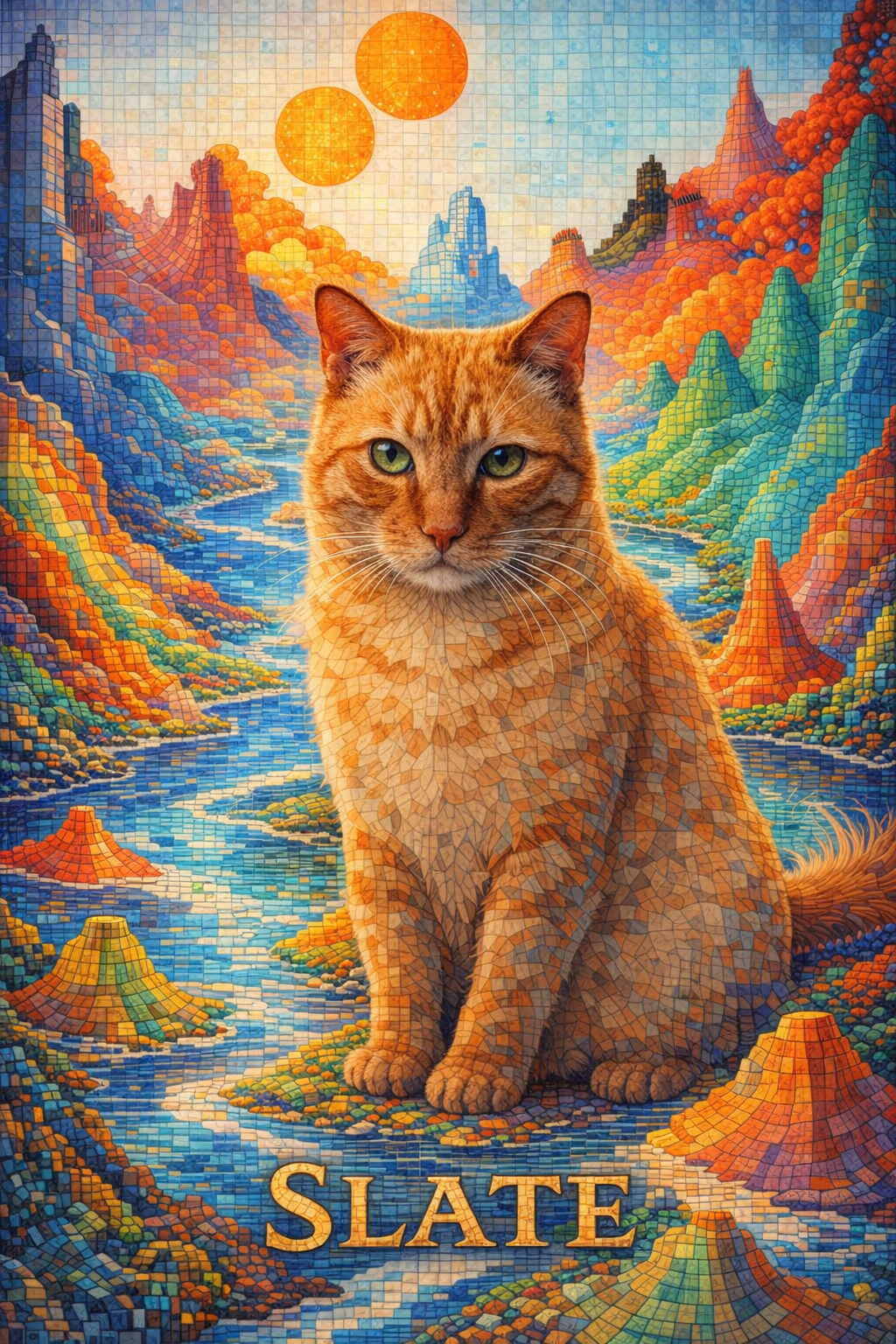 Tilescape pet portrait style