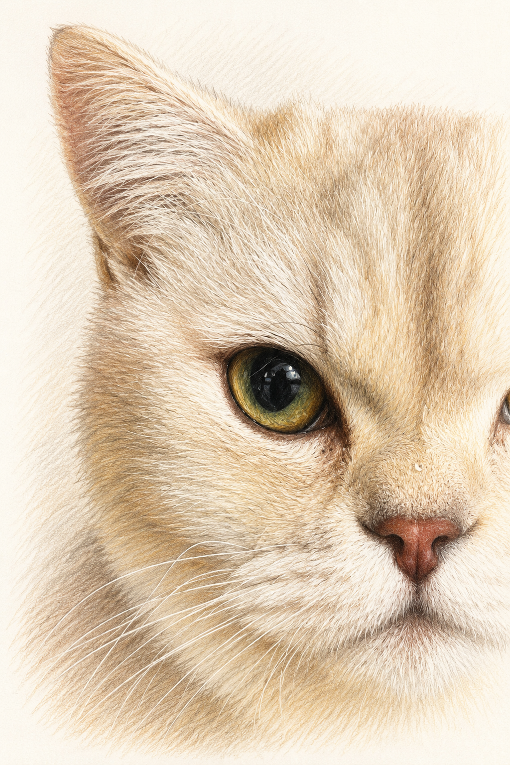 Colored Pencil pet portrait style